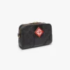 Geantă de umăr cu monogramă neagră Geantă de umăr cu monogramă neagră