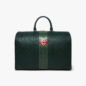 Geantă de weekend cu monogramă verde