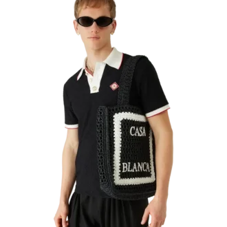 Geantă din rafie neagră