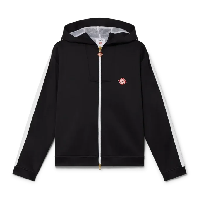 Hanorac cu glugă din material scuba