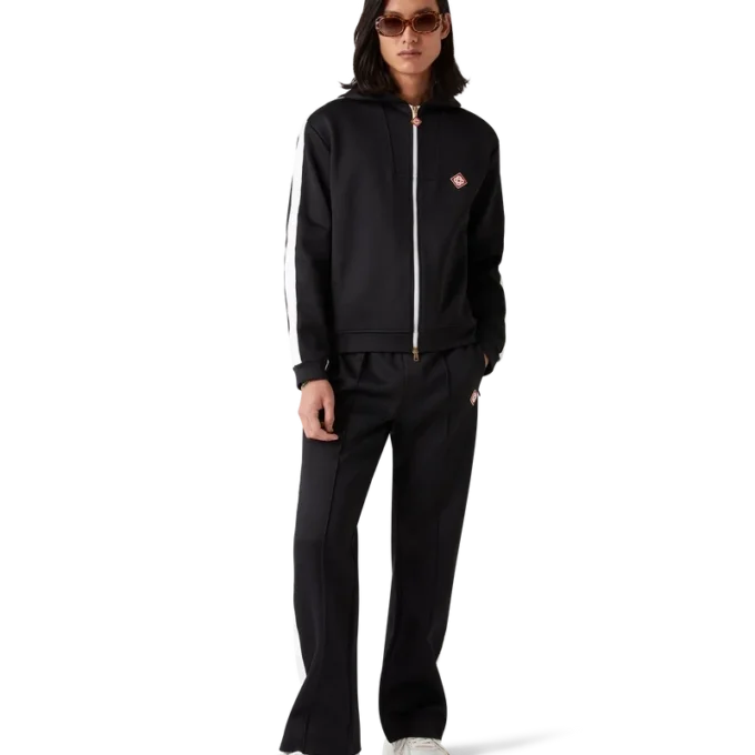 Hanorac cu glugă din material scuba