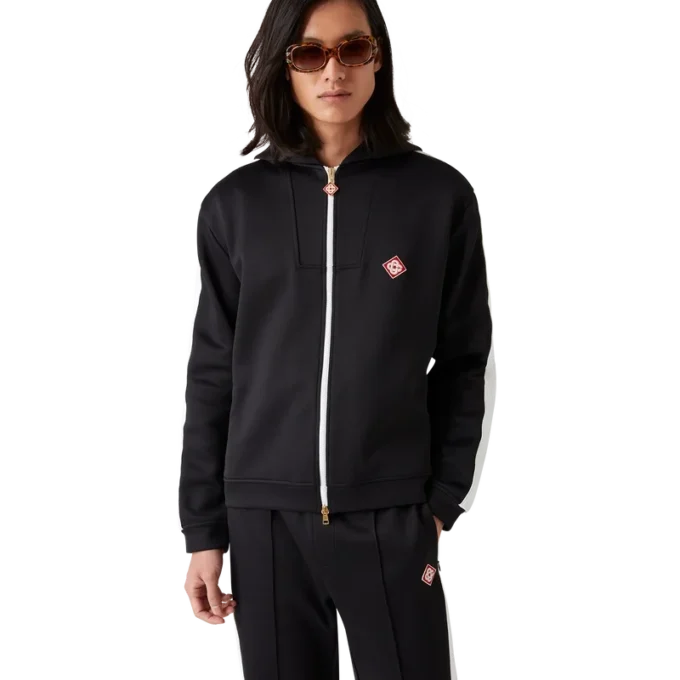 Hanorac cu glugă din material scuba