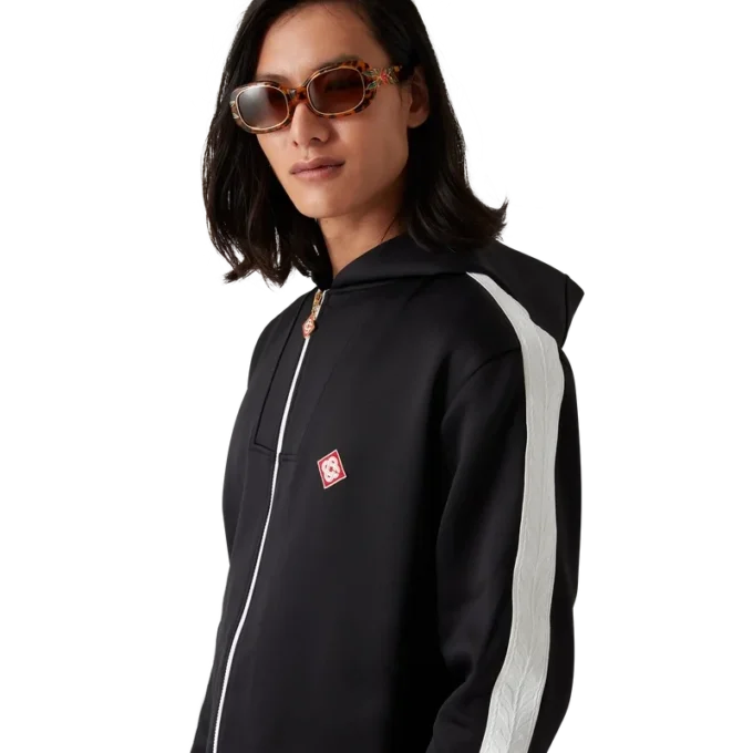 Hanorac cu glugă din material scuba