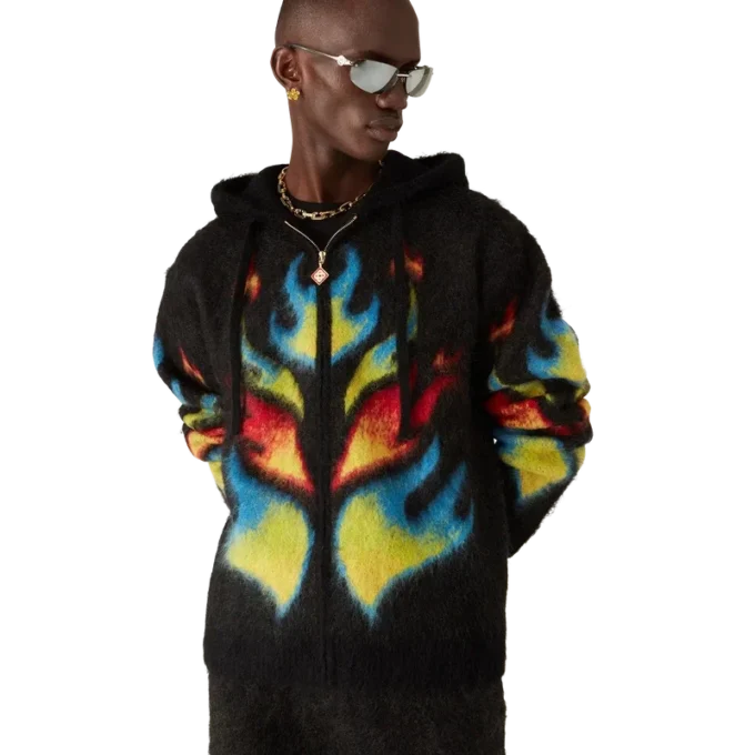 Hanorac cu glugă și fermoar Mohair Flame Laurel