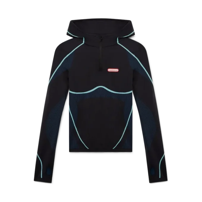 Hanorac cu mâneci lungi și glugă, fără cusături Hanorac cu mâneci lungi și glugă, fără cusături