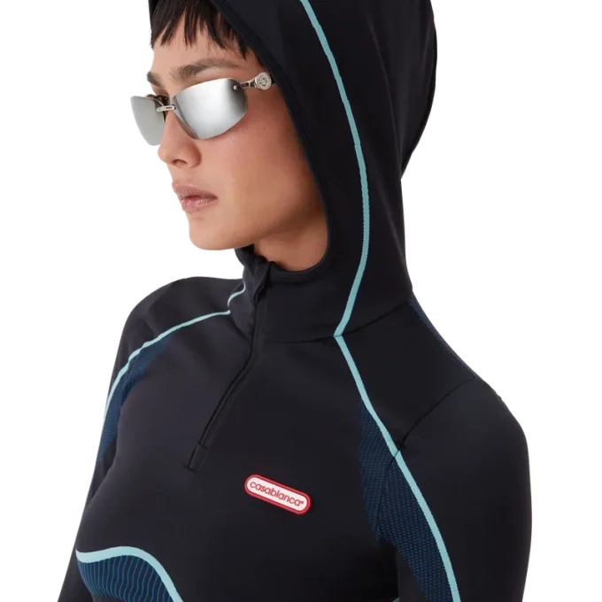 Hanorac cu mâneci lungi și glugă, fără cusături Hanorac cu mâneci lungi și glugă, fără cusături