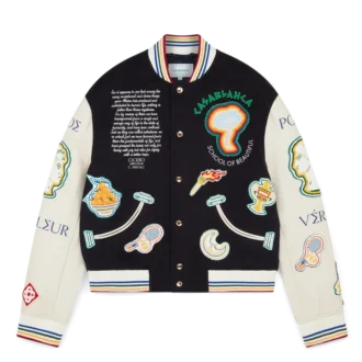 Jachetă bomber patchwork din chenilă