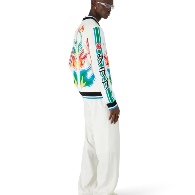 Jachetă Casa Club din tricot de bumbac Flame Laurel