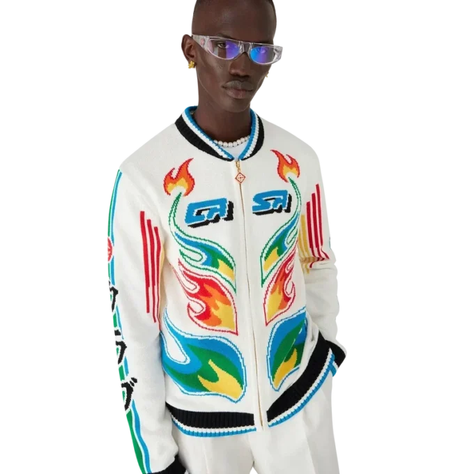 Jachetă Casa Club din tricot de bumbac Flame Laurel