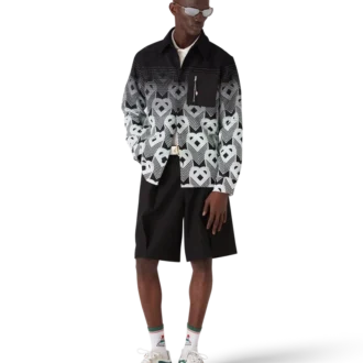 Jachetă cu monogramă în degrade Jachetă cu monogramă în degrade