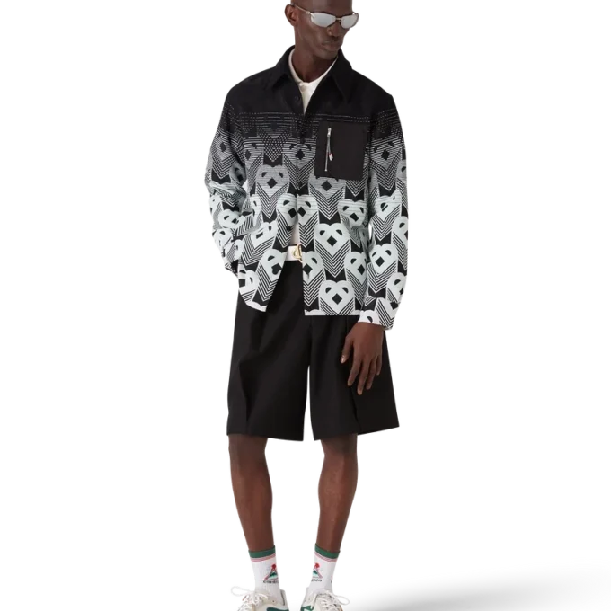 Jachetă cu monogramă în degrade