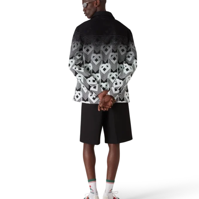 Jachetă cu monogramă în degrade