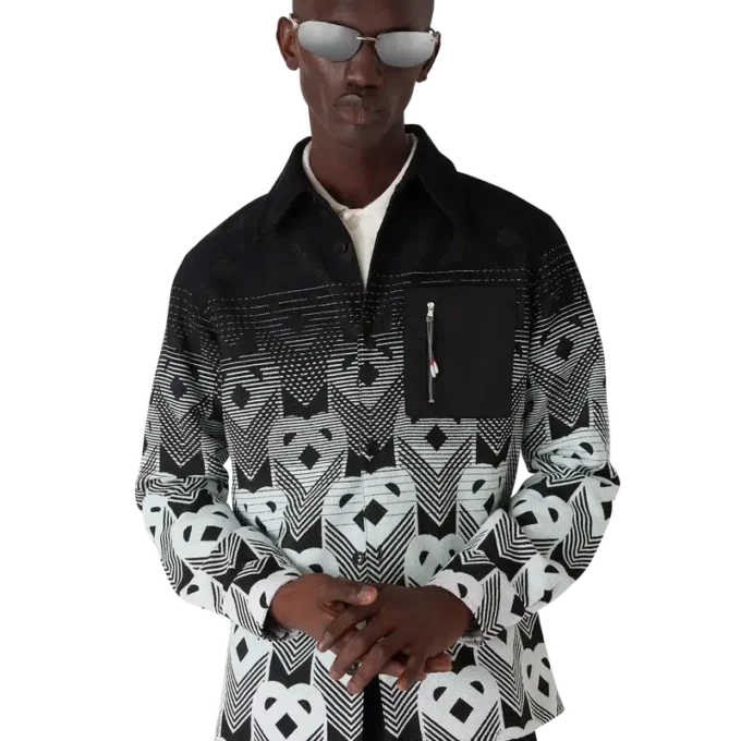 Jachetă cu monogramă în degrade