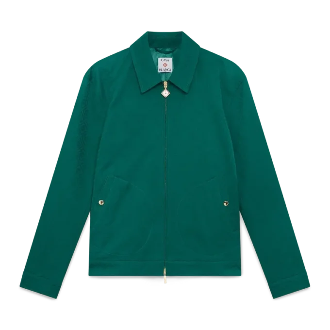 Jachetă din bumbac cu monogramă Jacquard