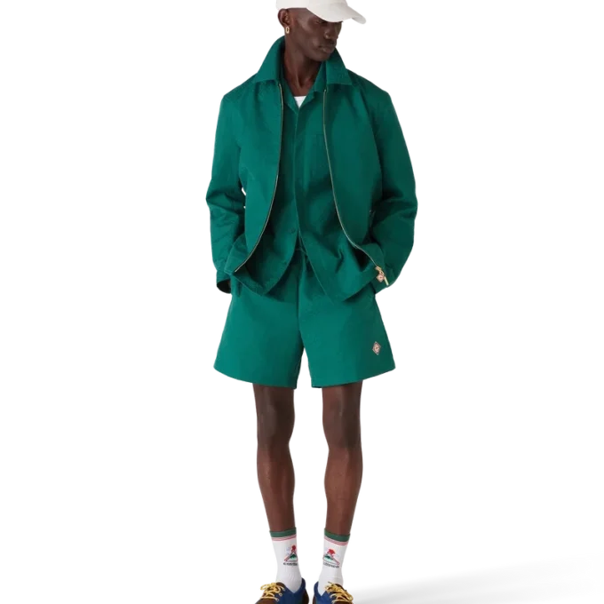 Jachetă din bumbac cu monogramă Jacquard