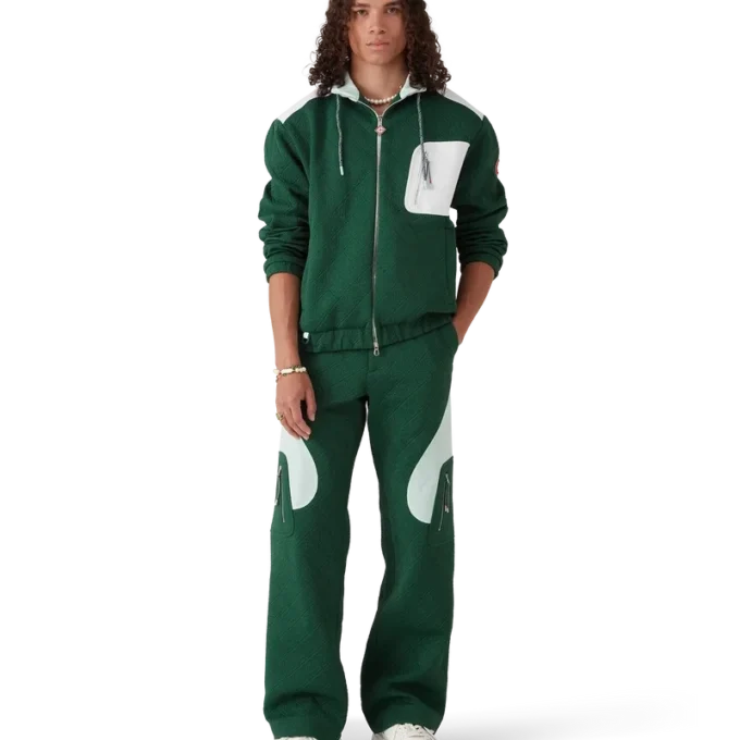 Jachetă din jacquard cu monogramă din nailon