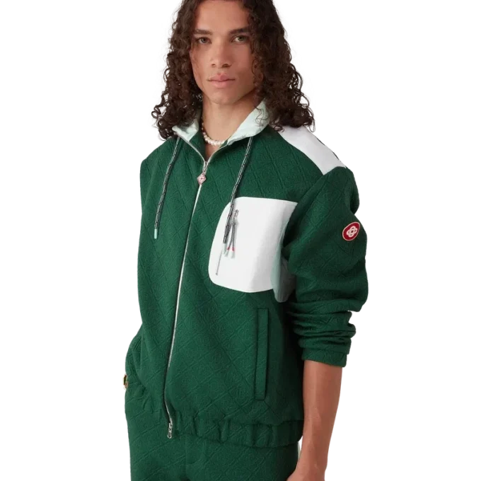 Jachetă din jacquard cu monogramă din nailon