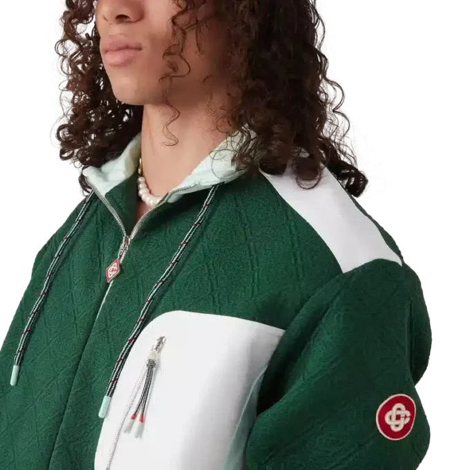 Jachetă din jacquard cu monogramă din nailon