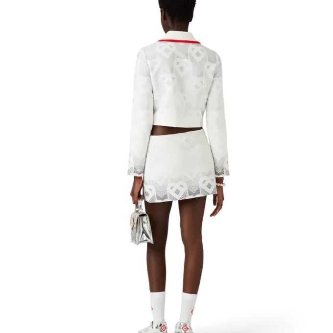 Jachetă din material de prosop cu monogramă în formă de inimă în degrade Jachetă din material de prosop cu monogramă în formă de inimă în degrade