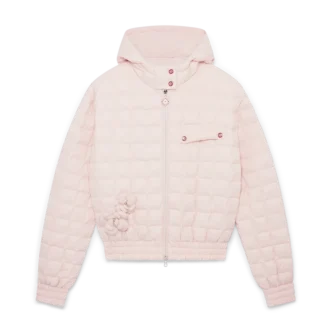 Jachetă matlasată din nailon cu glugă