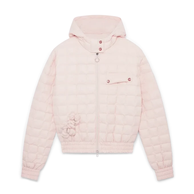 Jachetă matlasată din nailon cu glugă Jachetă matlasată din nailon cu glugă