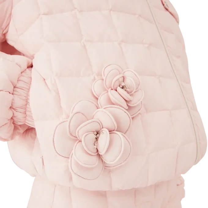 Jachetă matlasată din nailon cu glugă Jachetă matlasată din nailon cu glugă