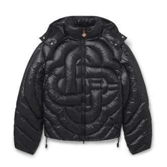 Jachetă matlasată din nailon cu monogramă
