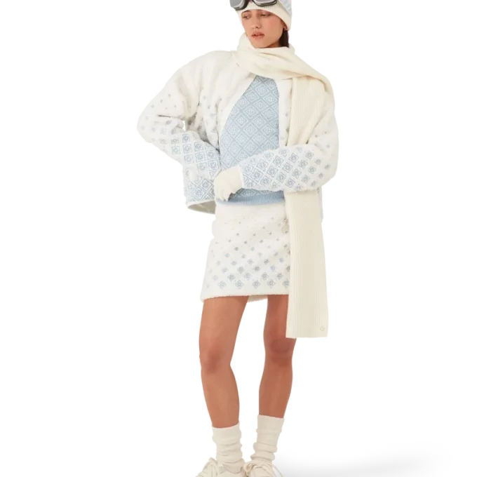 Jachetă scurtă din fleece cu monogramă brodată în degrade Jachetă scurtă din fleece cu monogramă brodată în degrade