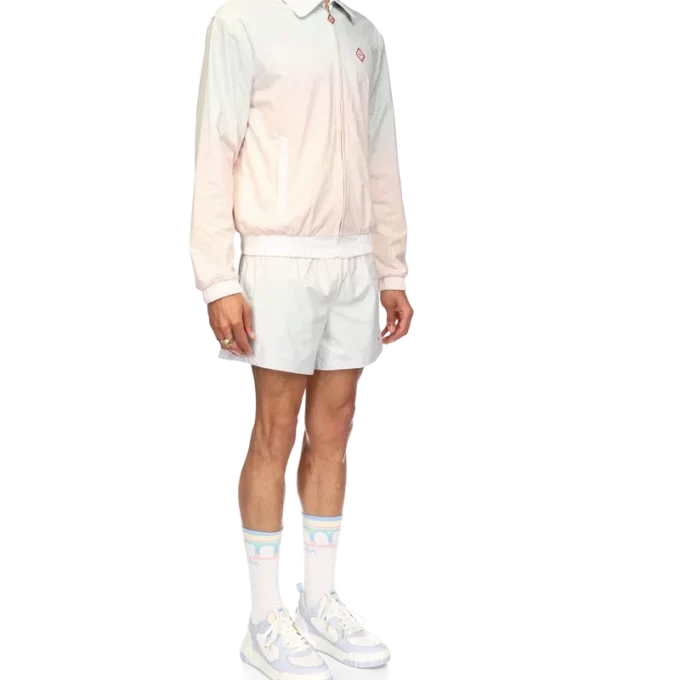 Jachetă sport cu detalii laser în degrade