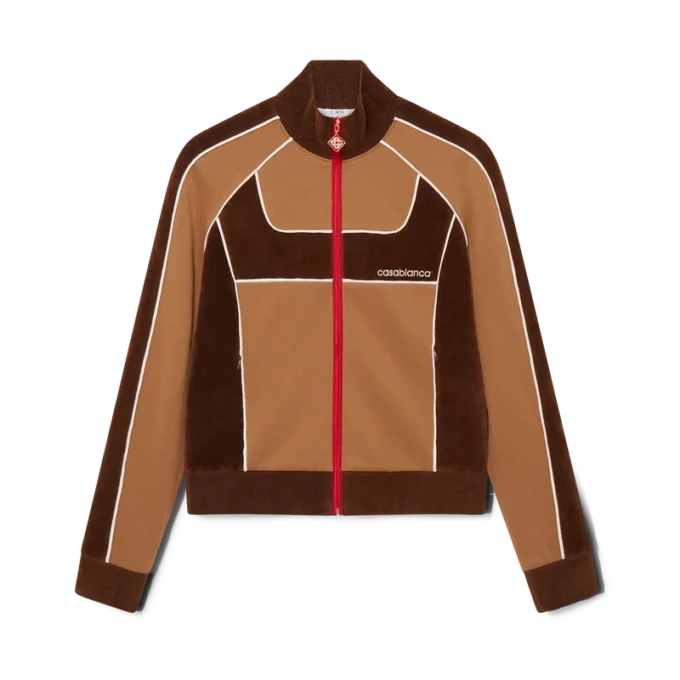 Jachetă sport cu panouri din chenilă