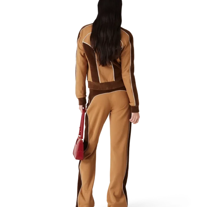 Jachetă sport cu panouri din chenilă