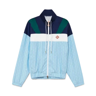 Jachetă sport din nailon cu dungi