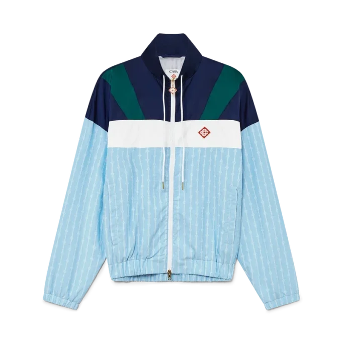 Jachetă sport din nailon cu dungi