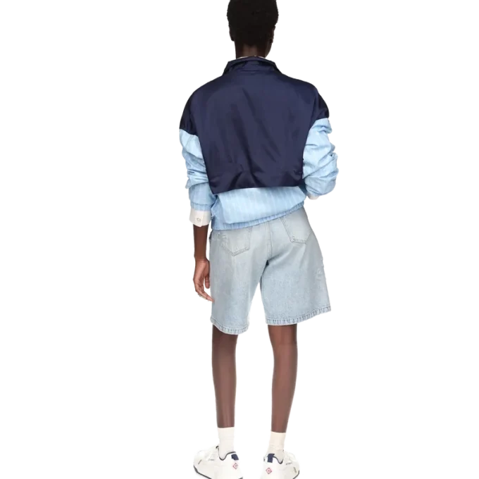 Jachetă sport din nailon cu dungi