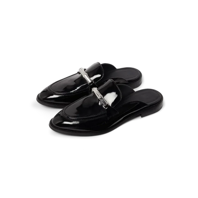 Mocasini negri cu bambus