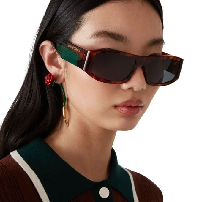 Ochelari de soare dreptunghiulari Tortoiseshell