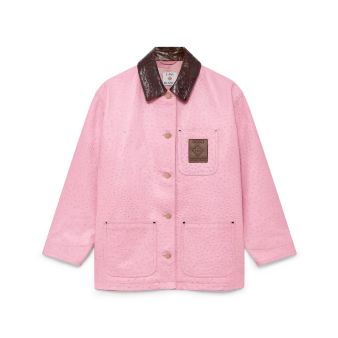 Palton de lucru din piele embosată