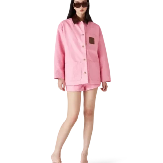 Palton de lucru din piele embosată