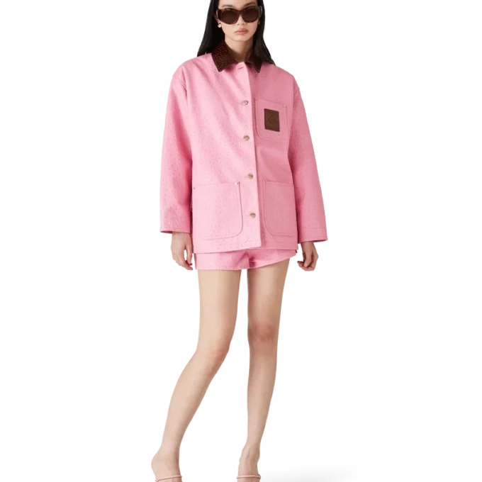 Palton de lucru din piele embosată