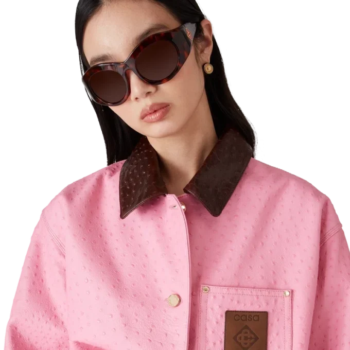 Palton de lucru din piele embosată