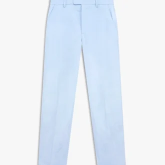 Pantaloni albastri din jacquard cu monogramă