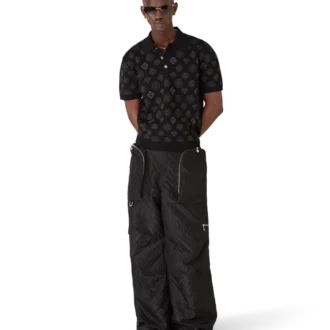 Pantaloni cargo din jacquard de nailon