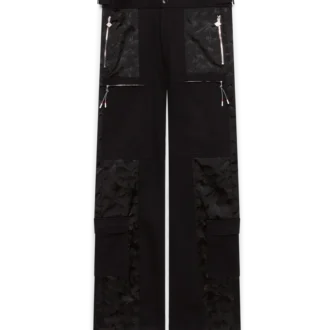Pantaloni cargo din nailon cu imprimeu camuflaj montan