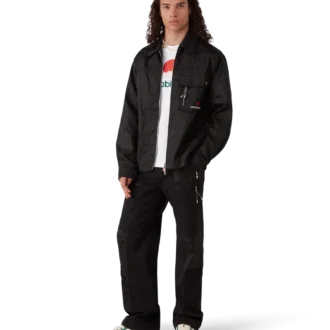 Pantaloni cargo din nailon cu imprimeu camuflaj montan