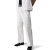 Pantaloni chino albi cu monogramă