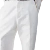 Pantaloni chino albi cu monogramă