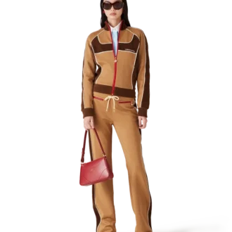 Pantaloni de trening cu inserții din chenilă