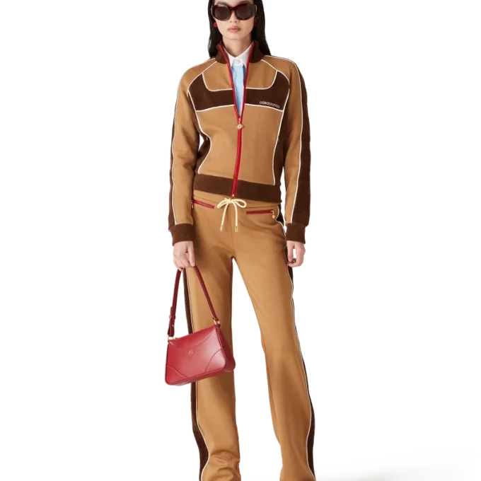 Pantaloni de trening cu inserții din chenilă