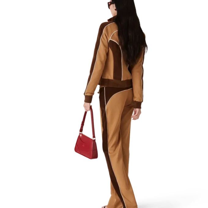 Pantaloni de trening cu inserții din chenilă