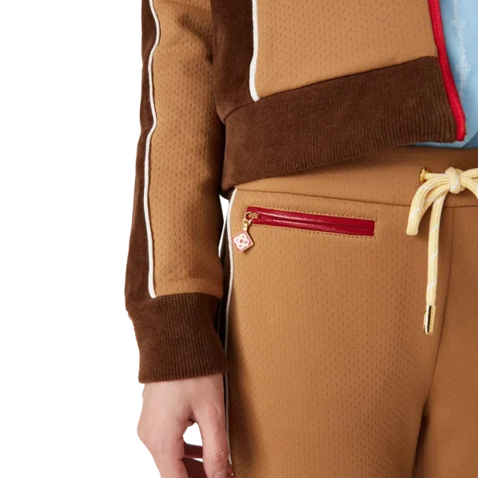 Pantaloni de trening cu inserții din chenilă